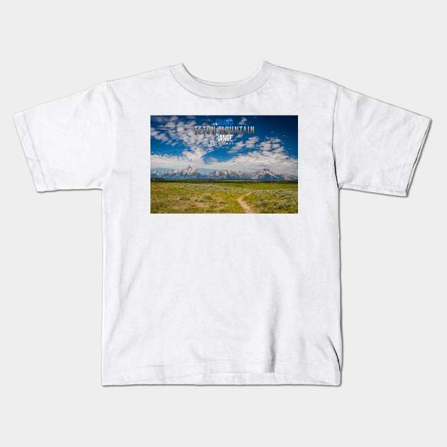 Grand Teton Mountain Range Kids T-Shirt by Gestalt Imagery